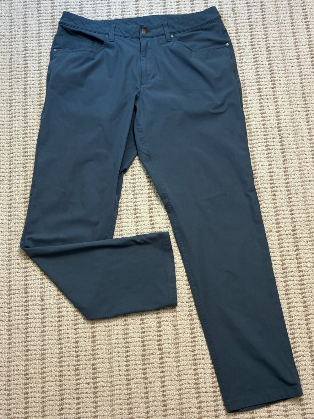 Lululemon ABC Slim Fit Commission Pants 34x32 Blue Stretch Chino Active Tech
